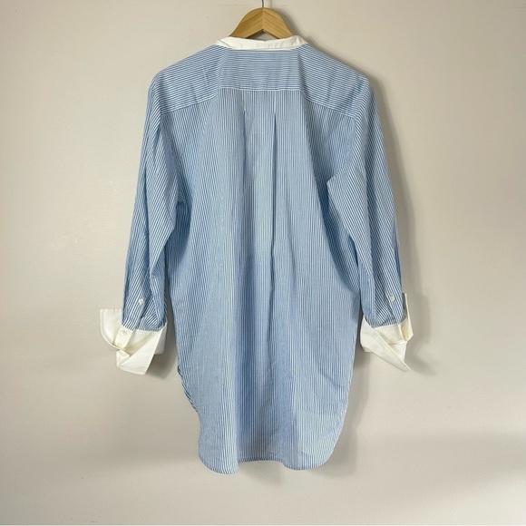 Frame Striped Blue White Collared Chambray Shirt S - Picture 7 of 7